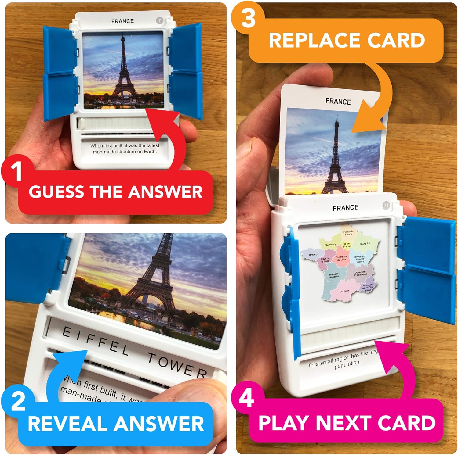 100 PICS France Game | Kids Games | Card Games & Fun Travel Games | Learning Resources | Card Games for Adults and Kids | Family Games | Flash Cards | Kids Travel | Ages 6+-5