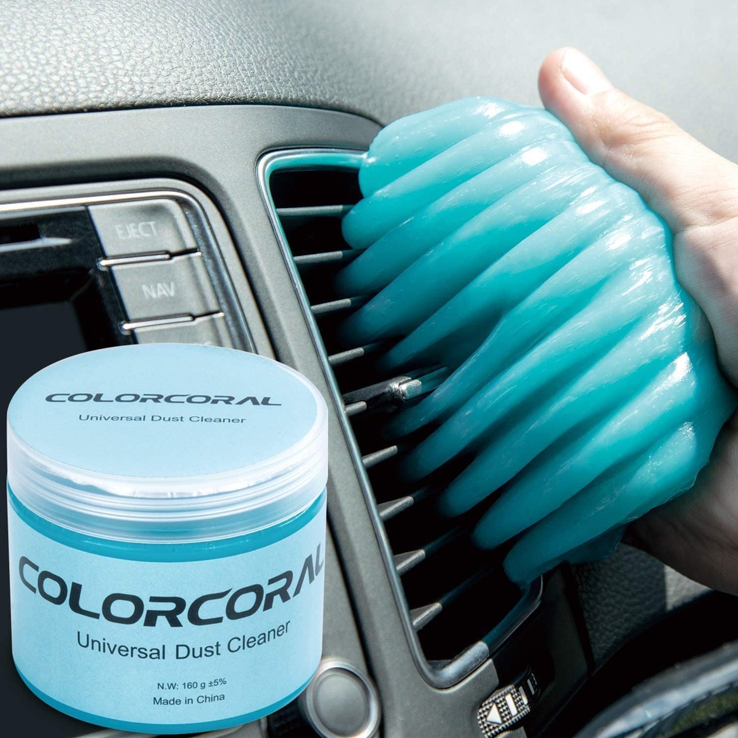 Cleaning Gel for Car Universal Gel Cleaner Auto Detailing Car Vent Keyboard Cleaning Putty Car Interior Cleaner Dashboard Dust Remover Putty Auto Duster Cleaning Kit 160G-0