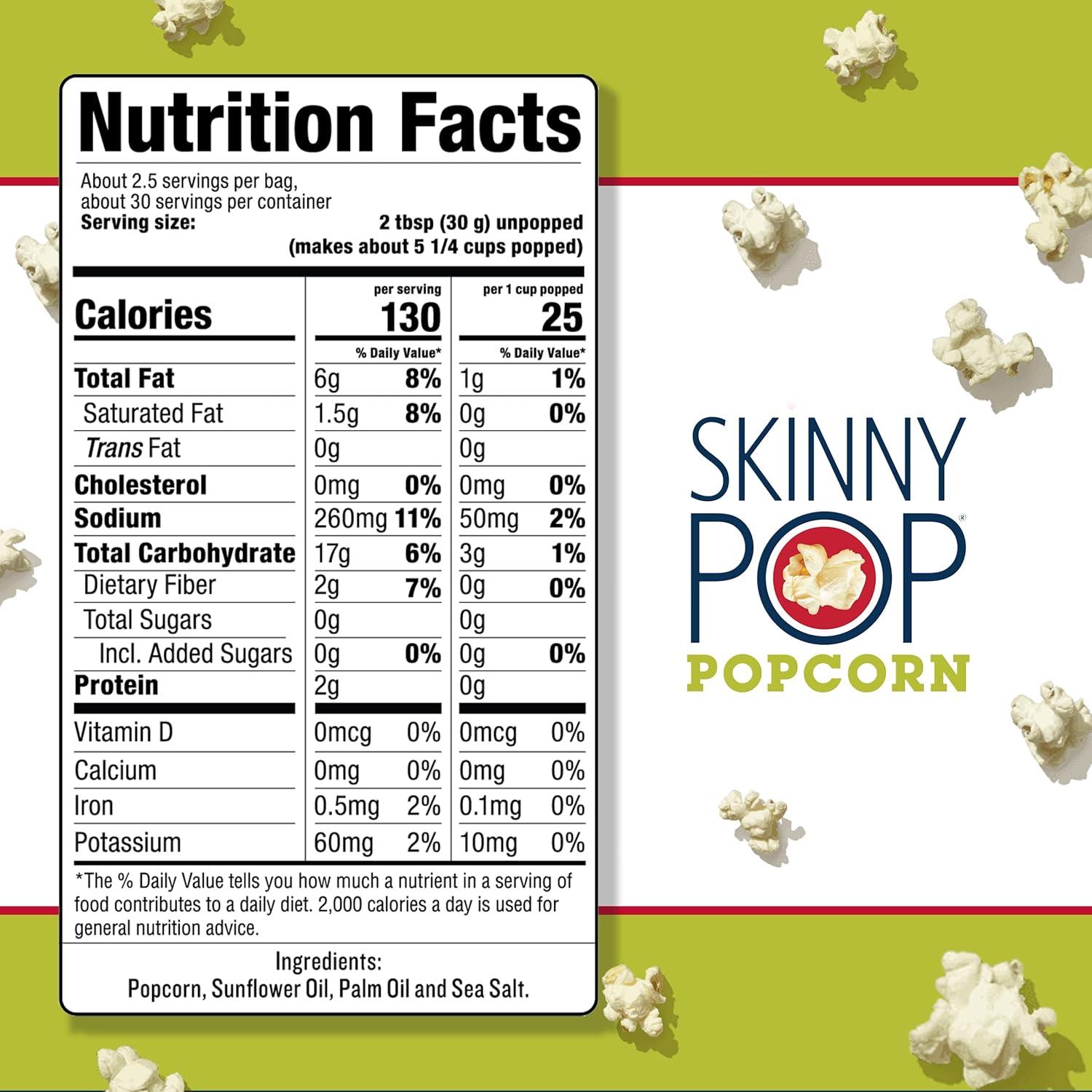 SkinnyPop Sea Salt Microwave Popcorn Bags, Healthy Snacks Microwavable Bags, 2.8 Oz, 12 Boxes (3 Bags per Box), 36 Bags Total, Skinny Pop, Healthy Popcorn, Gluten Free, 2.8 Ounce (Pack of 36)-2