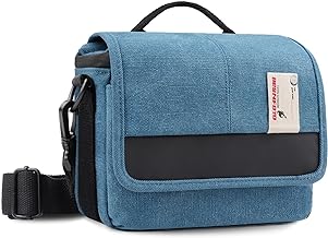 Besnfoto Camera Bag Small for Women Men, Mirrorless Camera bag Cute Compact Waterproof Canvas Messenger Bag for DSLR SLR Camera Case