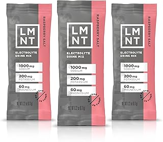 LMNT Zero Sugar Electrolytes - Raspberry Salt | Drink Mix | 30 Count