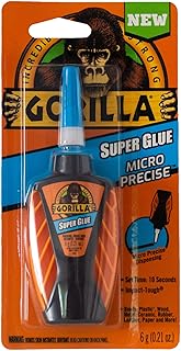 Gorilla Micro Precise Super Glue, 6 Gram, Clear, (Pack of 1)