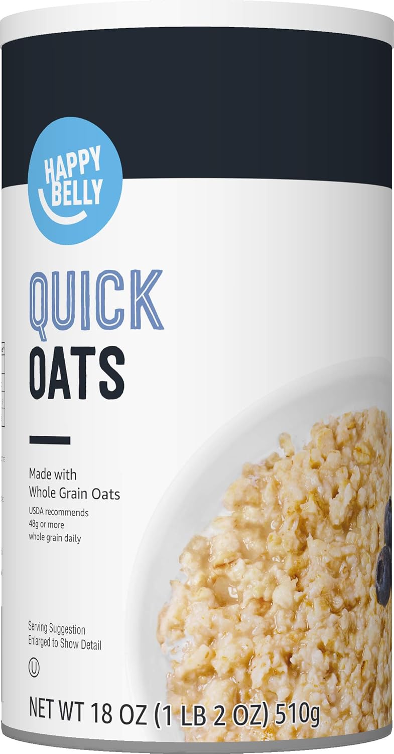 Amazon Brand - Happy Belly Quick Cook Oats, 1.12 pound (Pack of 1)-0