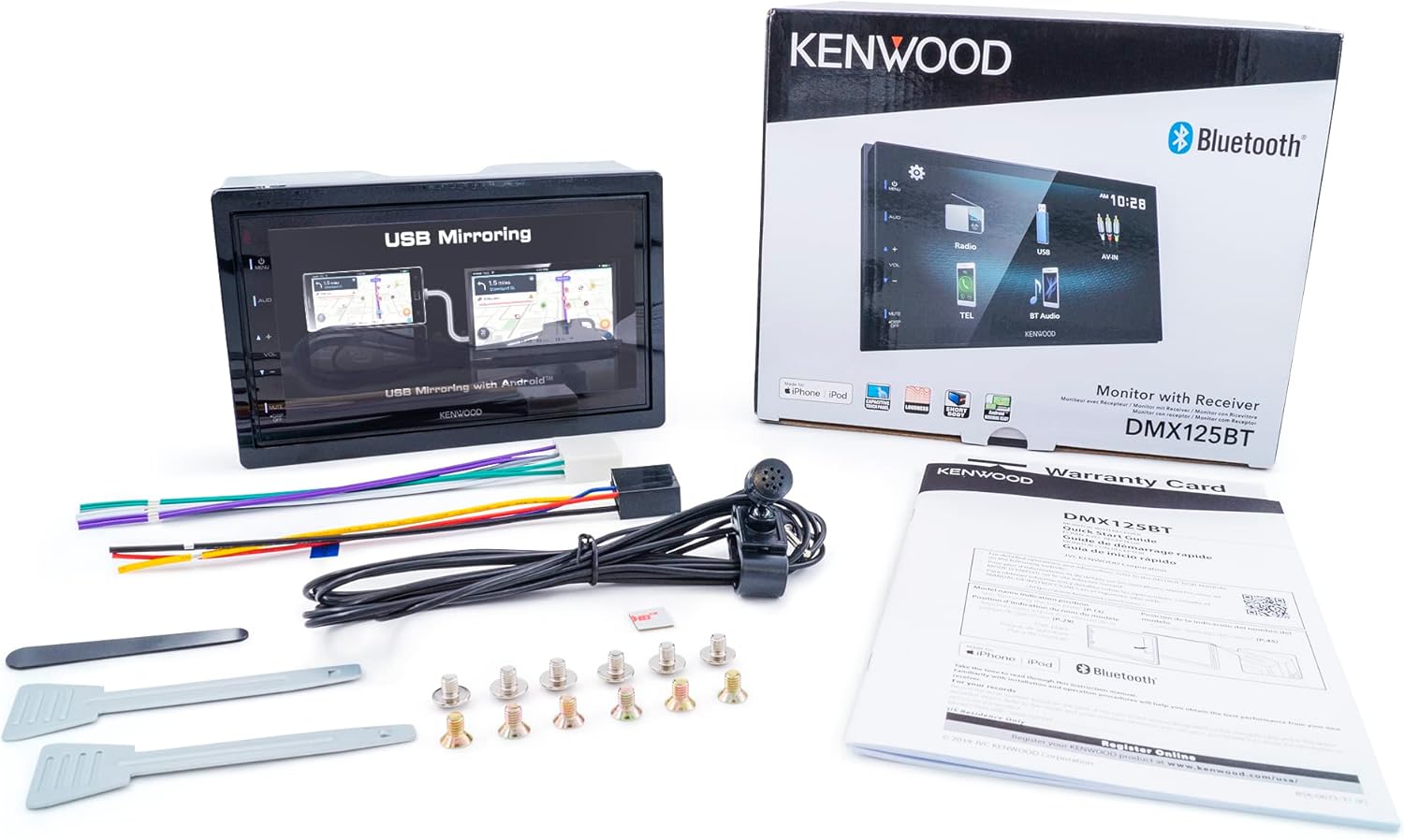 KENWOOD DMX125BT 6.8 Inch LCD Touchscreen Digital Media Car Stereo, Bluetooth Audio and Hands Free Calling, Double Din, USB, Rear Camera Input, AM/FM Radio-4