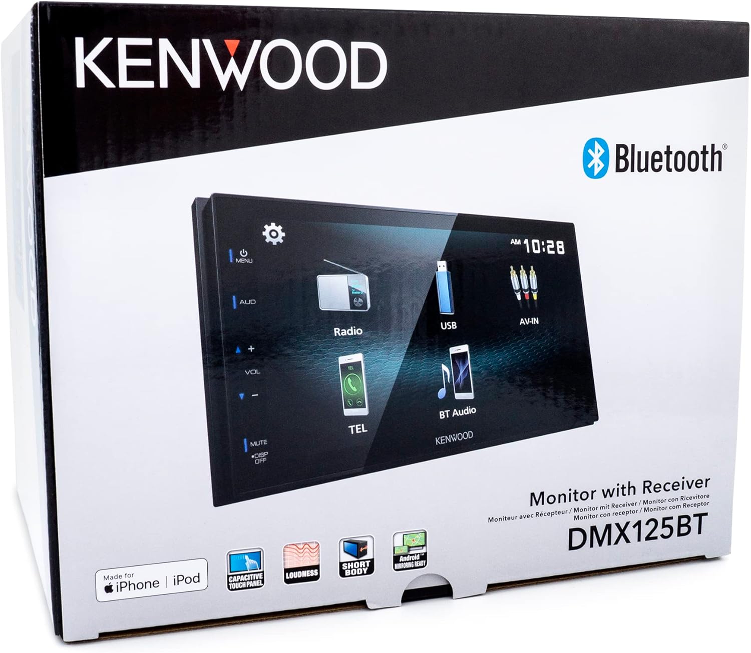 KENWOOD DMX125BT 6.8 Inch LCD Touchscreen Digital Media Car Stereo, Bluetooth Audio and Hands Free Calling, Double Din, USB, Rear Camera Input, AM/FM Radio-5