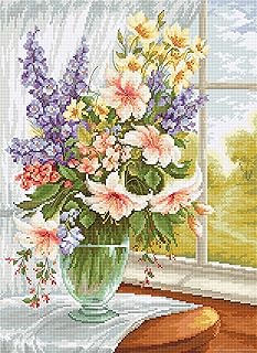 Luca-S Counted Cross Stitch kit Lilies at The Window 25x34cm