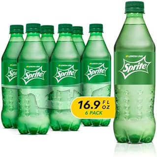 Sprite Lemon Lime Soda Soft Drinks, 16.9 fl oz, 6 Count - Pack of 12