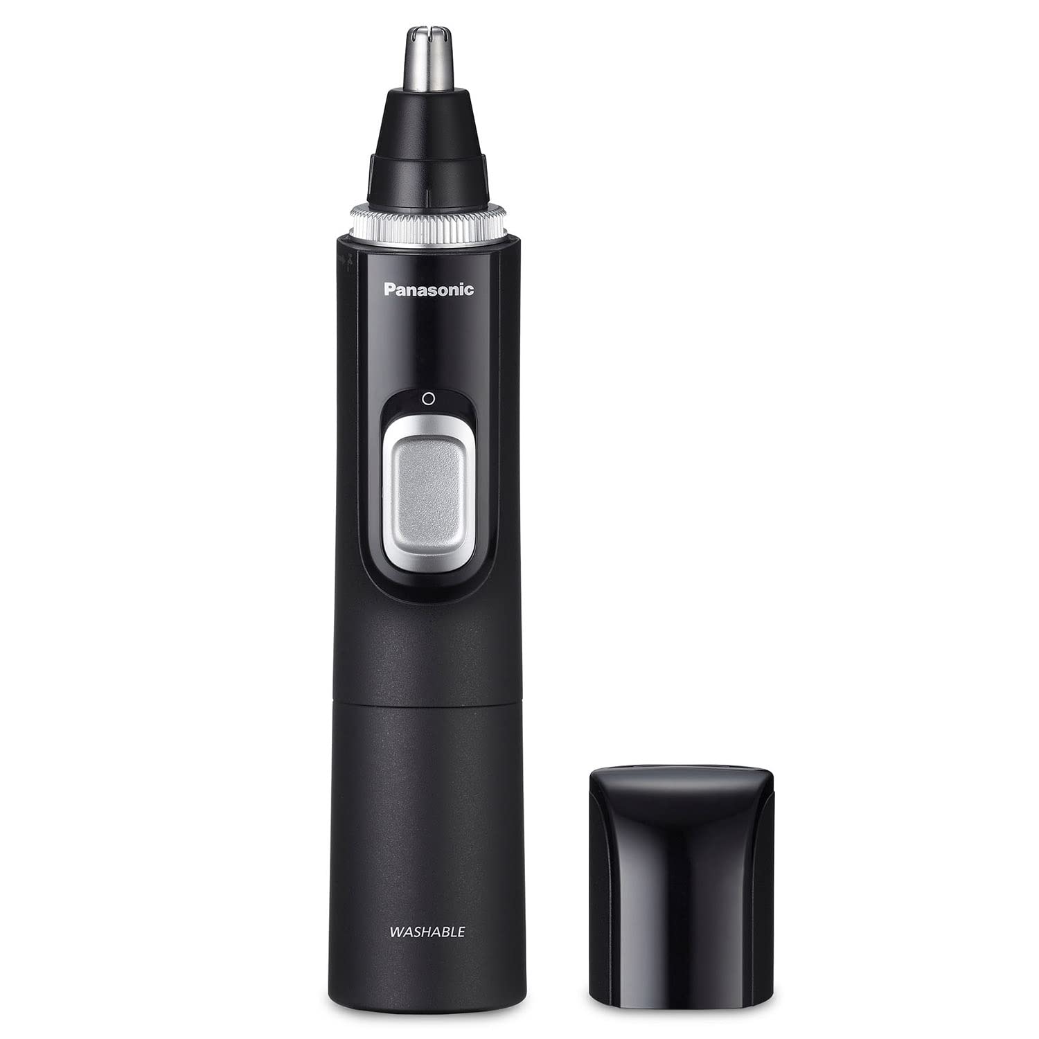 Panasonic Ear and Nose Hair Trimmer for Men with Vacuum Cleaning System, Powerful Motor and Dual-Edge Blades for Smoother Cutting, Wet/Dry – ER-GN70-K (Black)-0