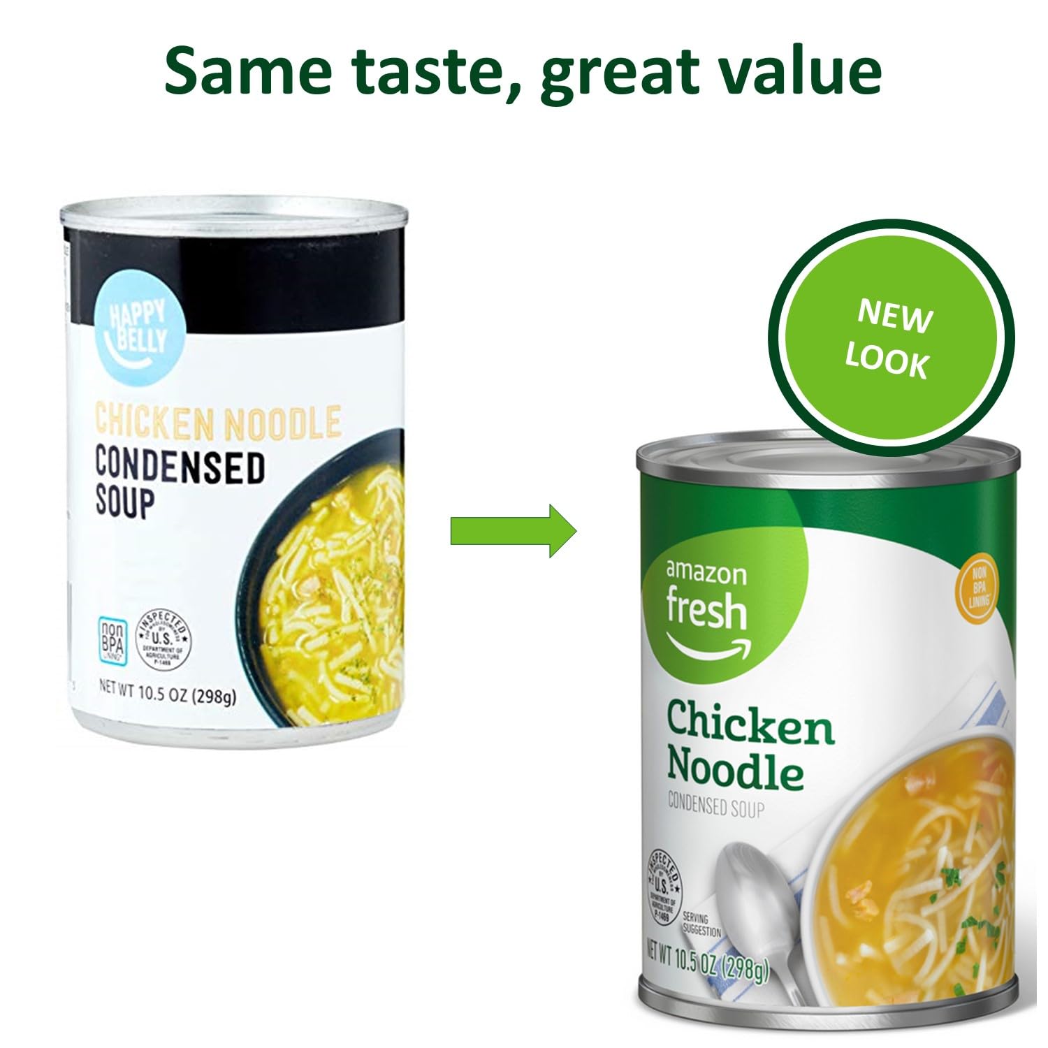 Amazon Fresh, Chicken Noodle, Condensed Soup, 10.5 Oz (Previously Happy Belly, Packaging May Vary)-1