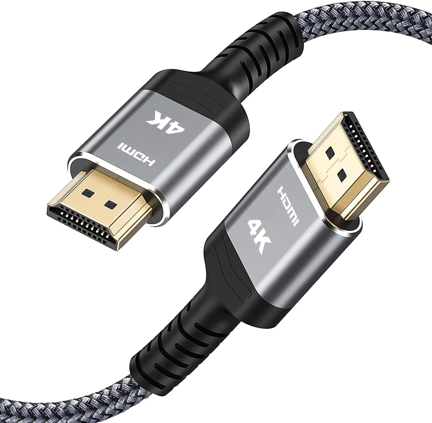 Highwings 4K 60HZ HDMI Cable 6.6FT, 18Gbps High Speed 2.0 Braided Cord-Supports (4K 60Hz HDR,Video 4K 2160p 1080p 3D HDCP 2.2 ARC-Compatible with Ethernet Monitor PS 4/3 HDTV 4K Fire Netflix-0