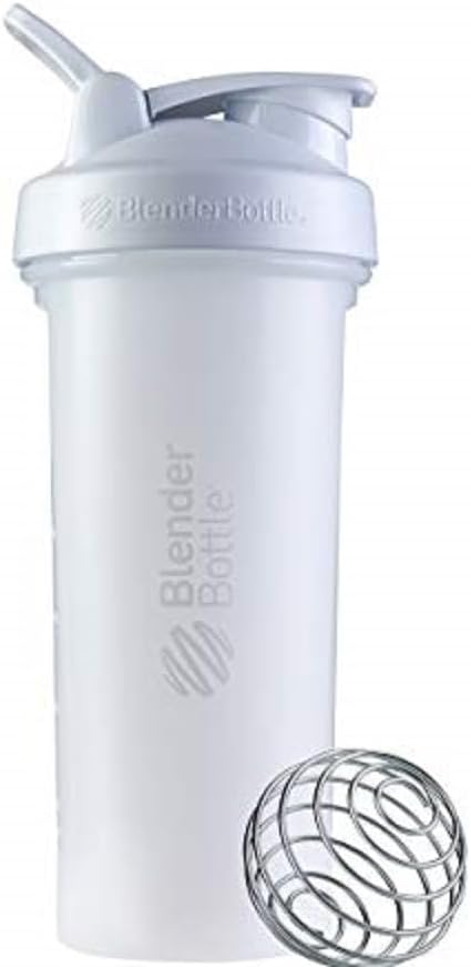 BlenderBottle Classic V2 Shaker Bottle Perfect for Protein Shakes and Pre Workout, 28-Ounce, White-0