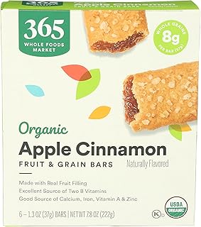 365 by Whole Foods Market, Organic Apple Cereal Bar 6 Count, 7.8 Ounce