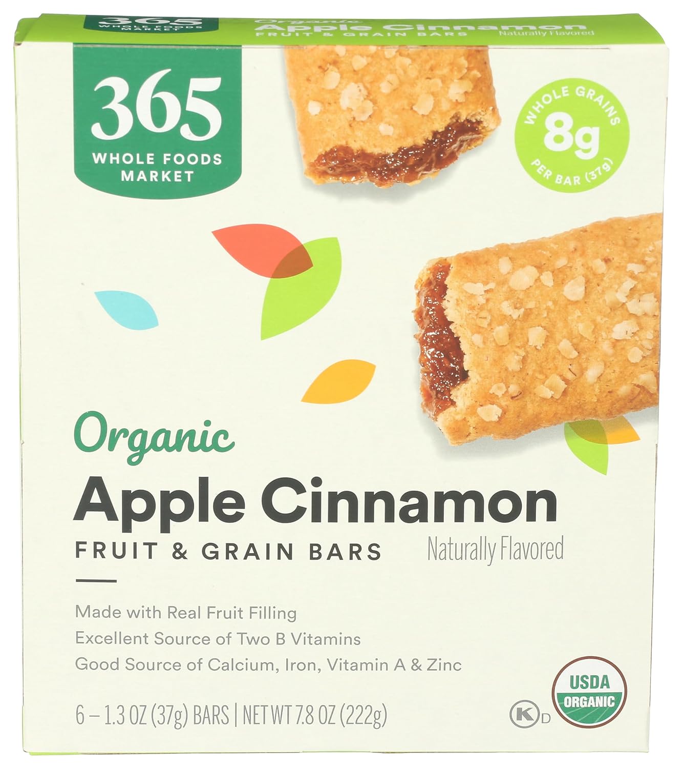 365 by Whole Foods Market, Organic Apple Cereal Bar 6 Count, 7.8 Ounce-0