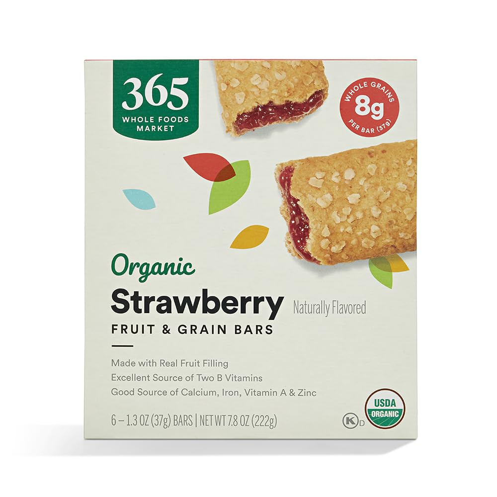 365 by Whole Foods Market, Organic Strawberry Cereal Bar 6 Count, 7.8 Ounce-0