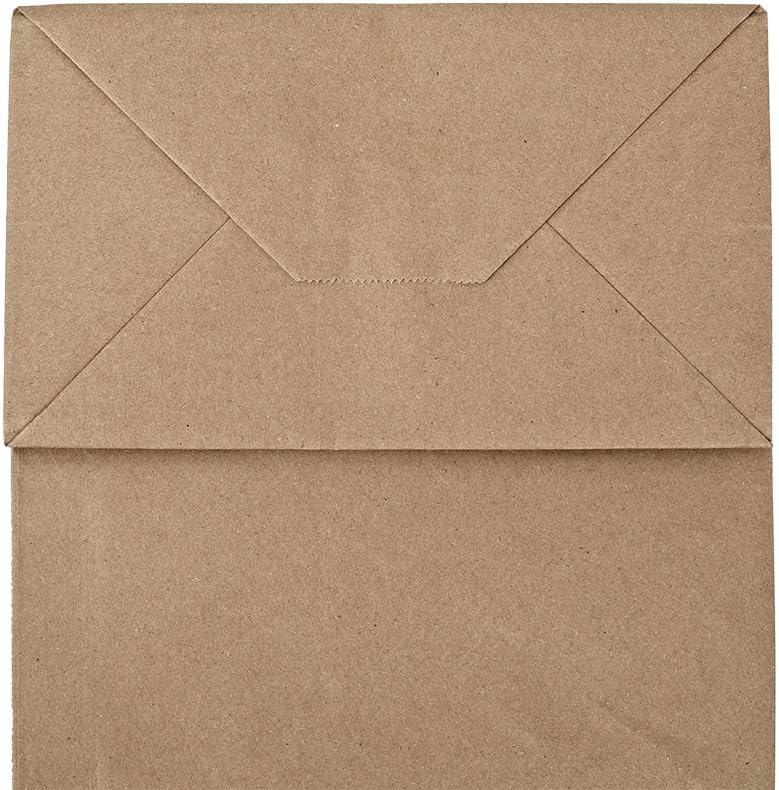 bagmad 100 Pack 8x4.75x10 inch Plain Medium Paper Bags with Handles Bulk, Brown Kraft Bags, Craft Gift Bags, Grocery Shopping Retail Bags, Birthday Party Favors Wedding Bags Sacks (Brown, 100pcs)-6