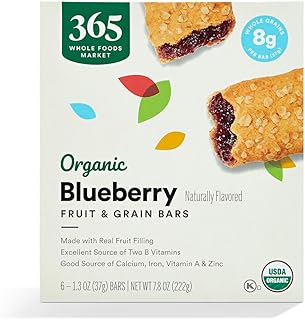 365 by Whole Foods Market, Organic Blueberry Cereal Bar 6 Count, 7.8 Ounce