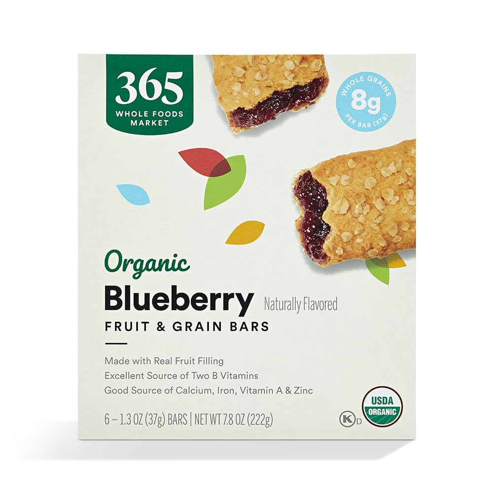 365 by Whole Foods Market, Organic Blueberry Cereal Bar 6 Count, 7.8 Ounce-0