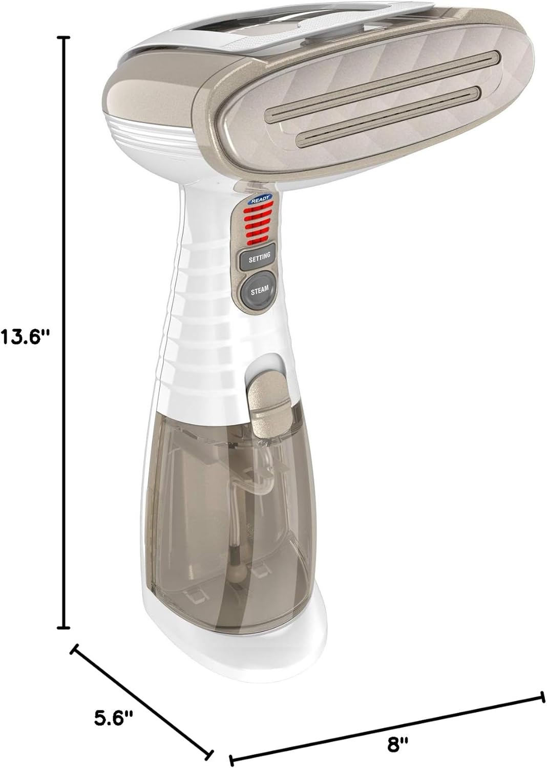 Conair Handheld Garment Steamer for Clothes, Turbo ExtremeSteam 1875W, Portable Handheld Design, Strong Penetrating Steam, White / Champagne-6