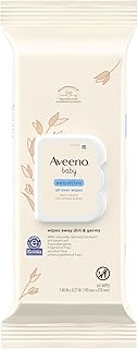 Aveeno Baby Sensitive All Over Wipes with Aloe & Natural Oat Extract for Face, Bottom, Hands & Body, pH-Balanced, Hypoallergenic, Fragrance-, Phenoxyethanol- & Alcohol-Free, 64 ct