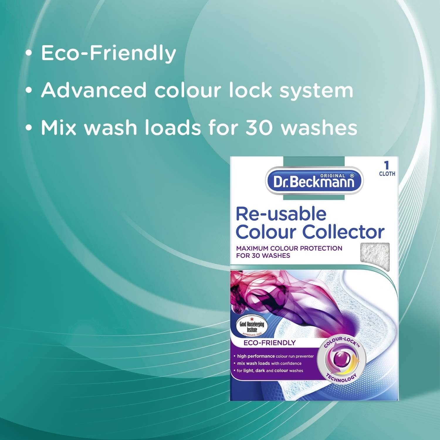 Dr. Beckmann Re-usable Colour Collector Cloth | Eco-friendly colour protection for up to 30 washes | Reusable cloth | 1 pack = 1 cloth-2