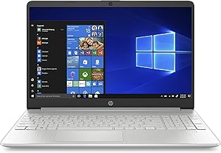 HP 15-Inch HD Touchscreen Laptop, 10th Gen Intel Core i3-1005G1, 4 GB SDRAM, 128 GB Solid-State Drive, Windows 10 Home in S Mode (15-dy1010nr, Natural Silver), 15-15.99 inches