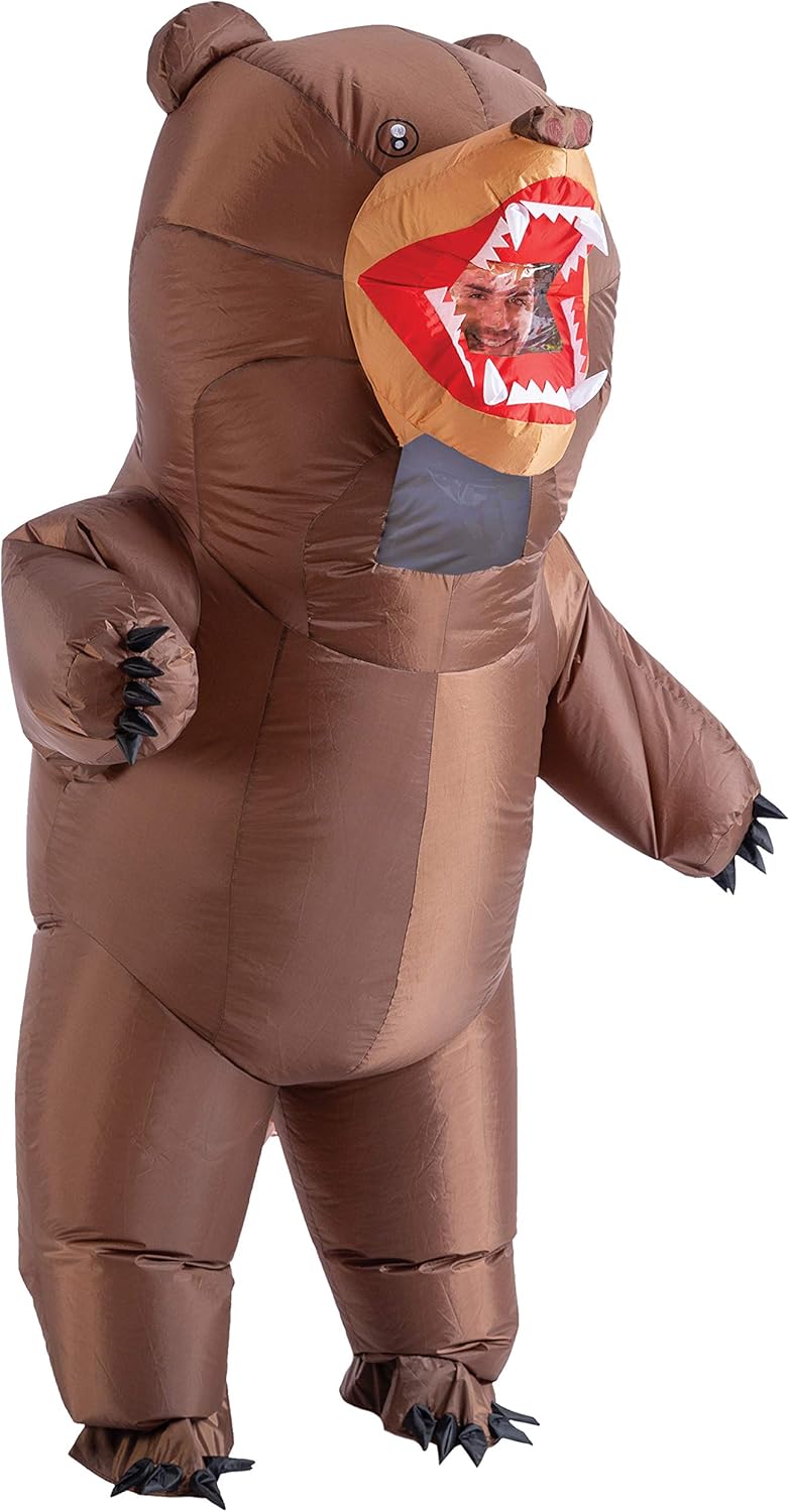 Spooktacular Creations Inflatable Costume Adult, Bear Air Blow-up Deluxe Halloween Costume, Full Body Inflatable Suit for Men Halloween Animal Themed Parties-0