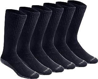 Dickies Men's Dri-Tech Moisture Control Boot-Length Socks, Available in L-XL (6, 12 Pairs)