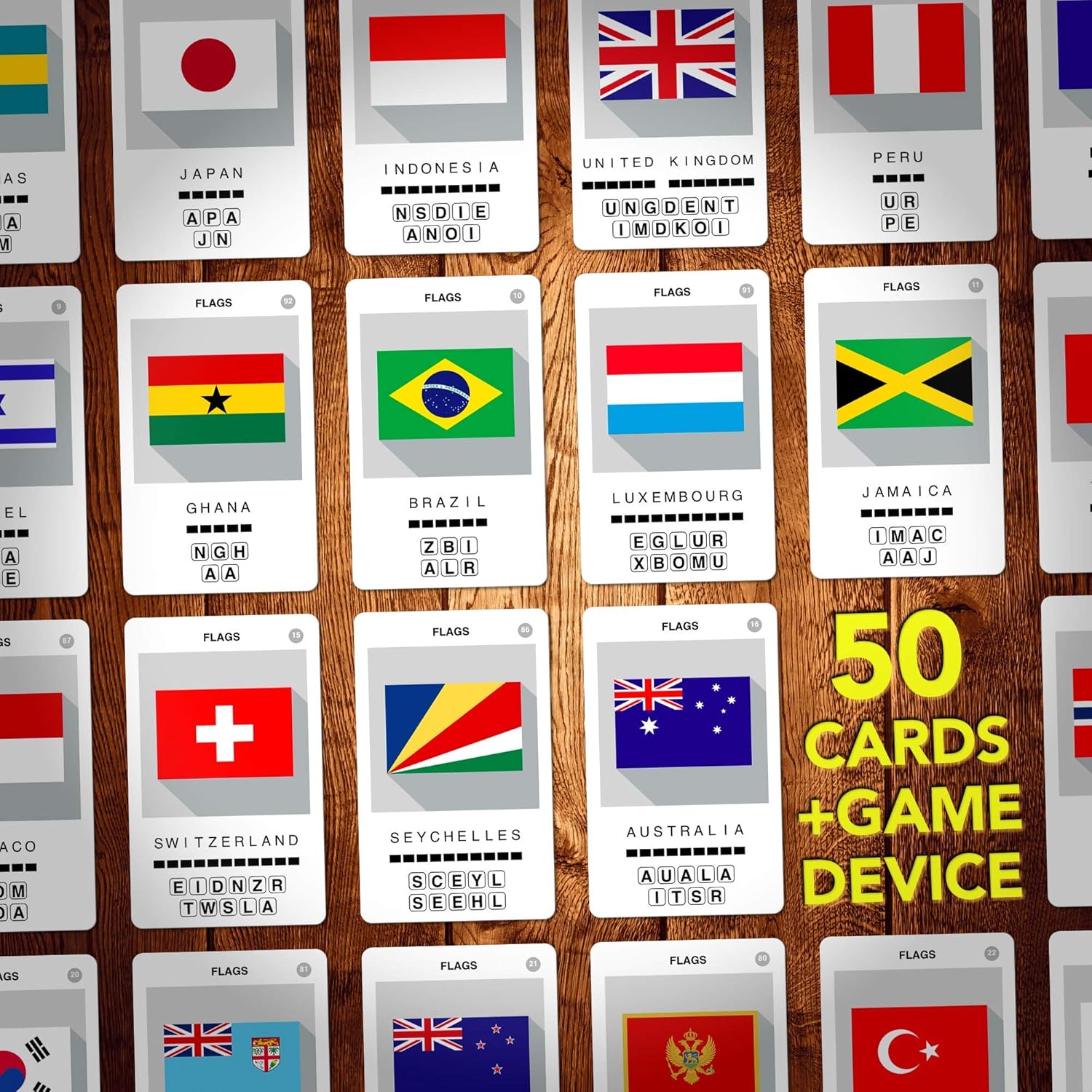 100 PICS Flags of The World Travel Game - Learn 100 Country Flags | Flash Cards with Slide Reveal Case | Geography Card Game, Gift, Stocking Stuffer | for Kids and Adults | Ages 6+-3