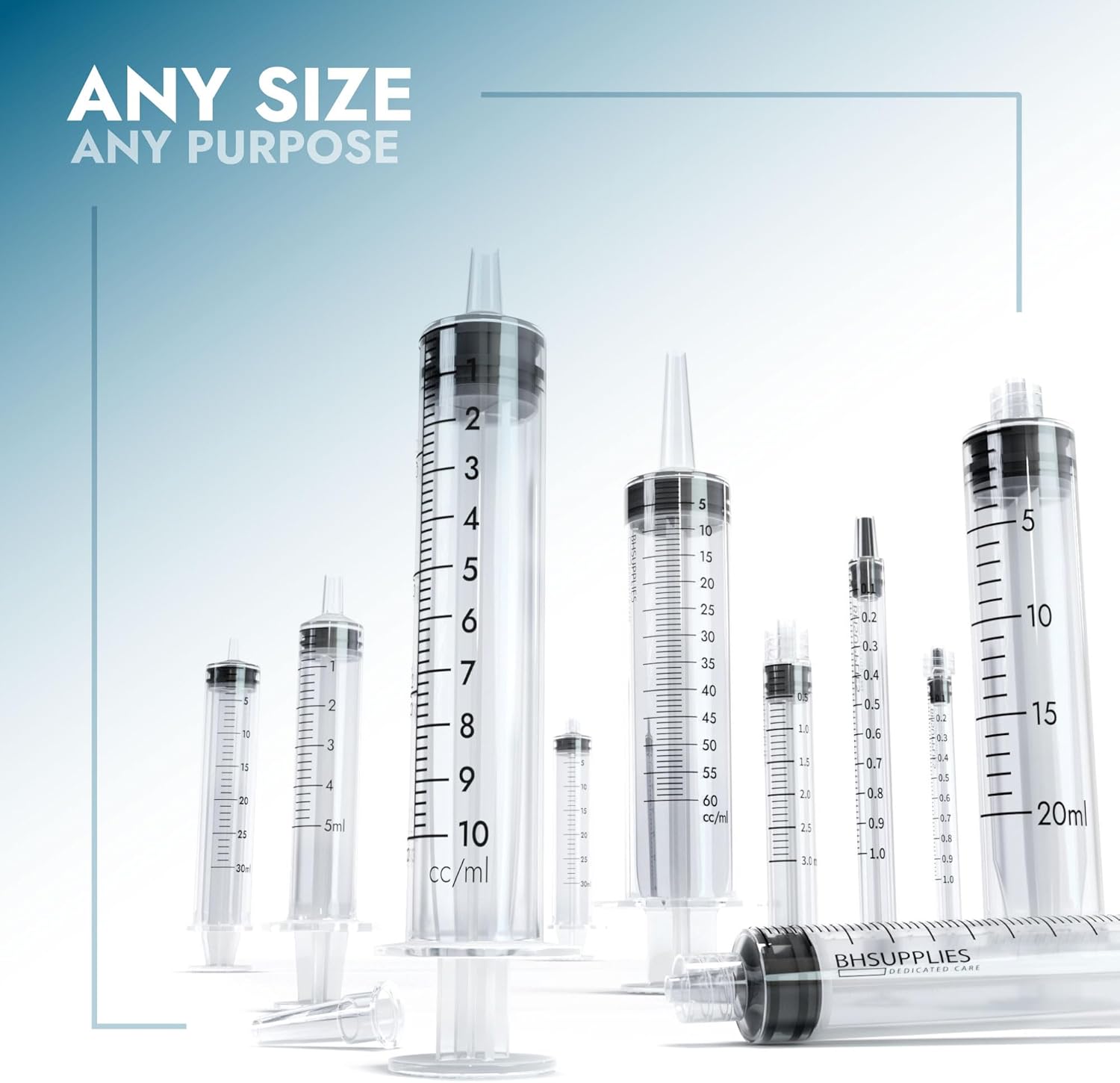 BH Supplies 1ml Luer Lock Tip Syringes (No Needle) - Sterile, Individually Wrapped - 100 Syringes-3