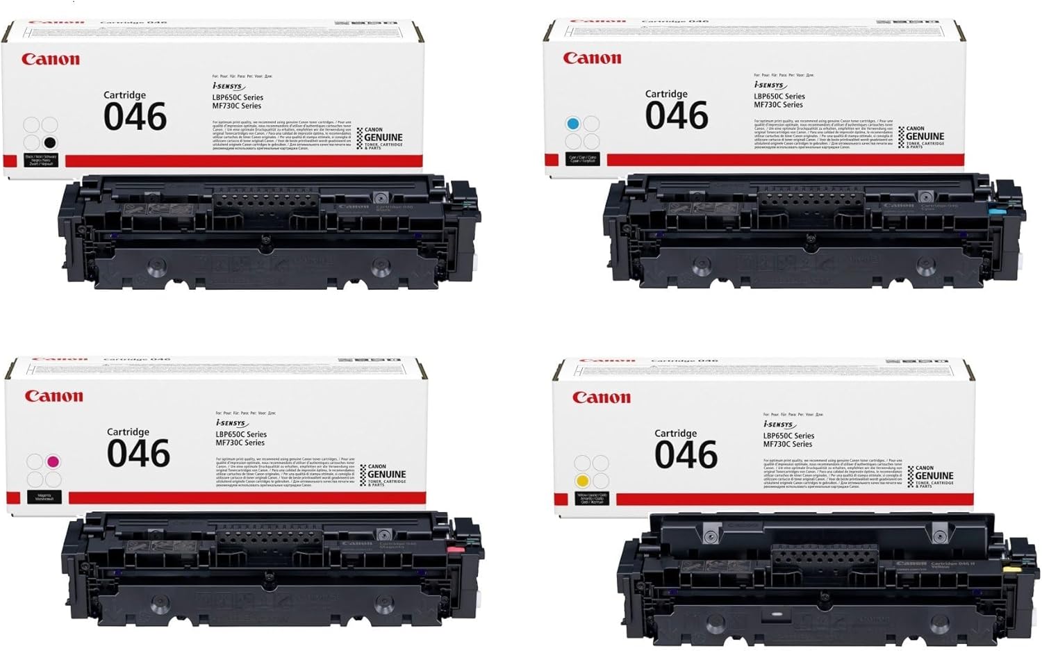 Canon CRG-046 4-Color Complete Toner Cartridge Set-3