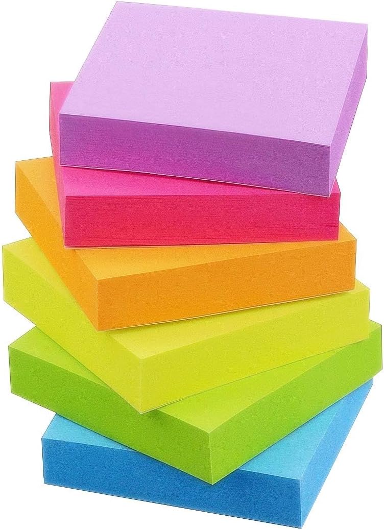 Early Buy Sticky Notes 2 x 2 Self-Stick Notes 6 Bright Color 12 Pads, 100 Sheets/Pad-1