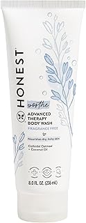 The Honest Company Eczema Soothing Therapy Cleansing Body Wash | Naturally Derived, Gentle for Baby | Prebiotics, Colloidal Oatmeal | 8 oz