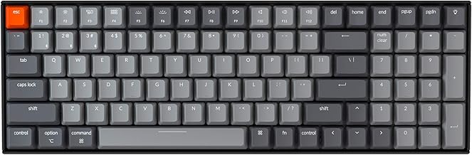 Keychron K4 96% Layout 100 Keys Wireless Bluetooth 5.1/Wired USB Mechanical Gaming Keyboard with Gateron G Pro Brown Switch White LED Backlight N-Key Rollover for Mac Windows PC-Version 2