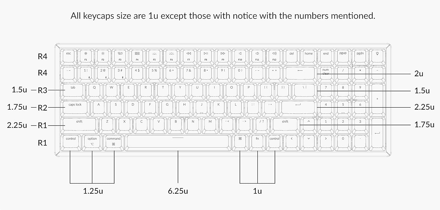 Keychron K4 96% Layout 100 Keys Wireless Bluetooth 5.1/Wired USB Mechanical Gaming Keyboard with Gateron G Pro Brown Switch White LED Backlight N-Key Rollover for Mac Windows PC-Version 2-2