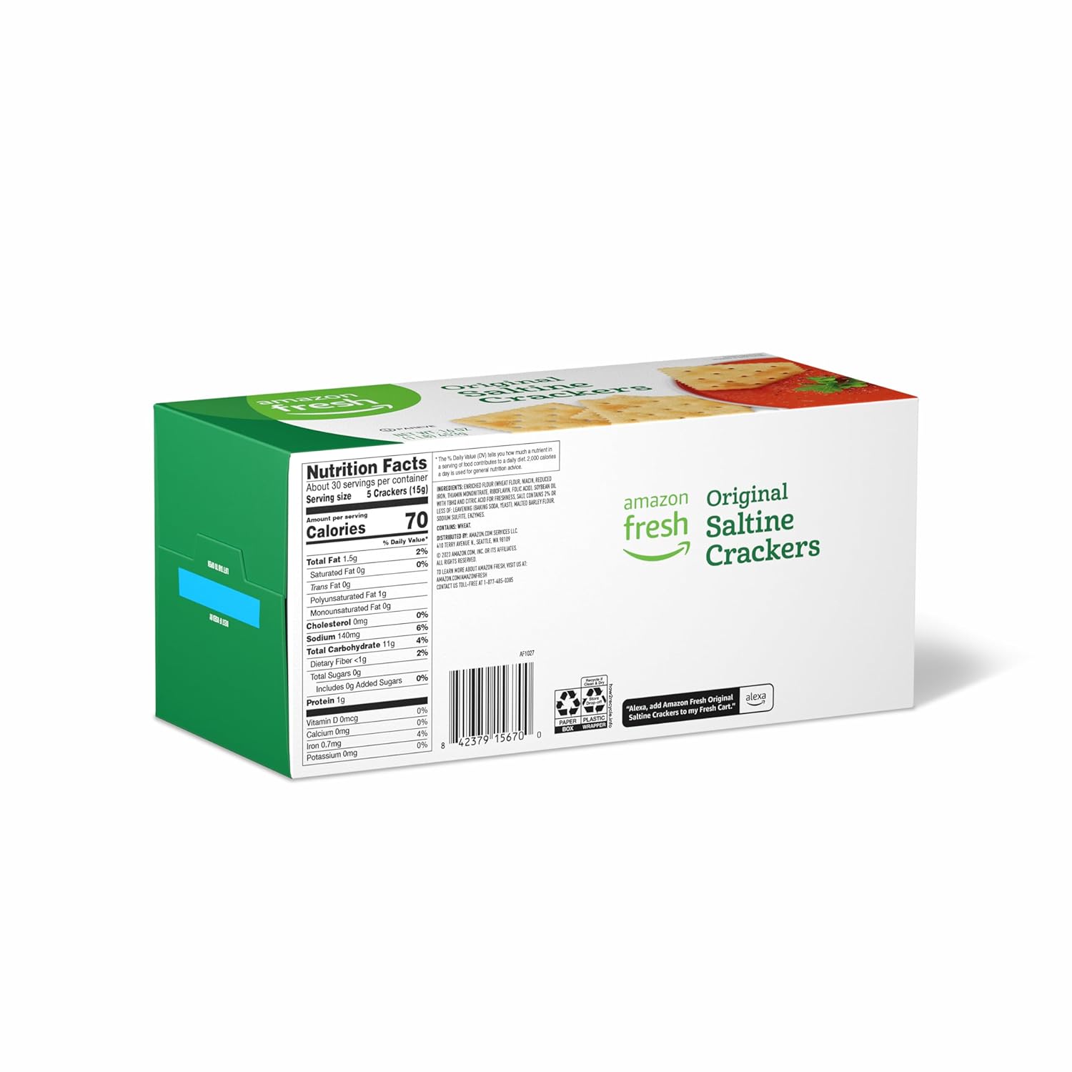 Amazon Fresh, Original Saltine Crackers, 16 Oz (Previously Happy Belly, Packaging May Vary)-2