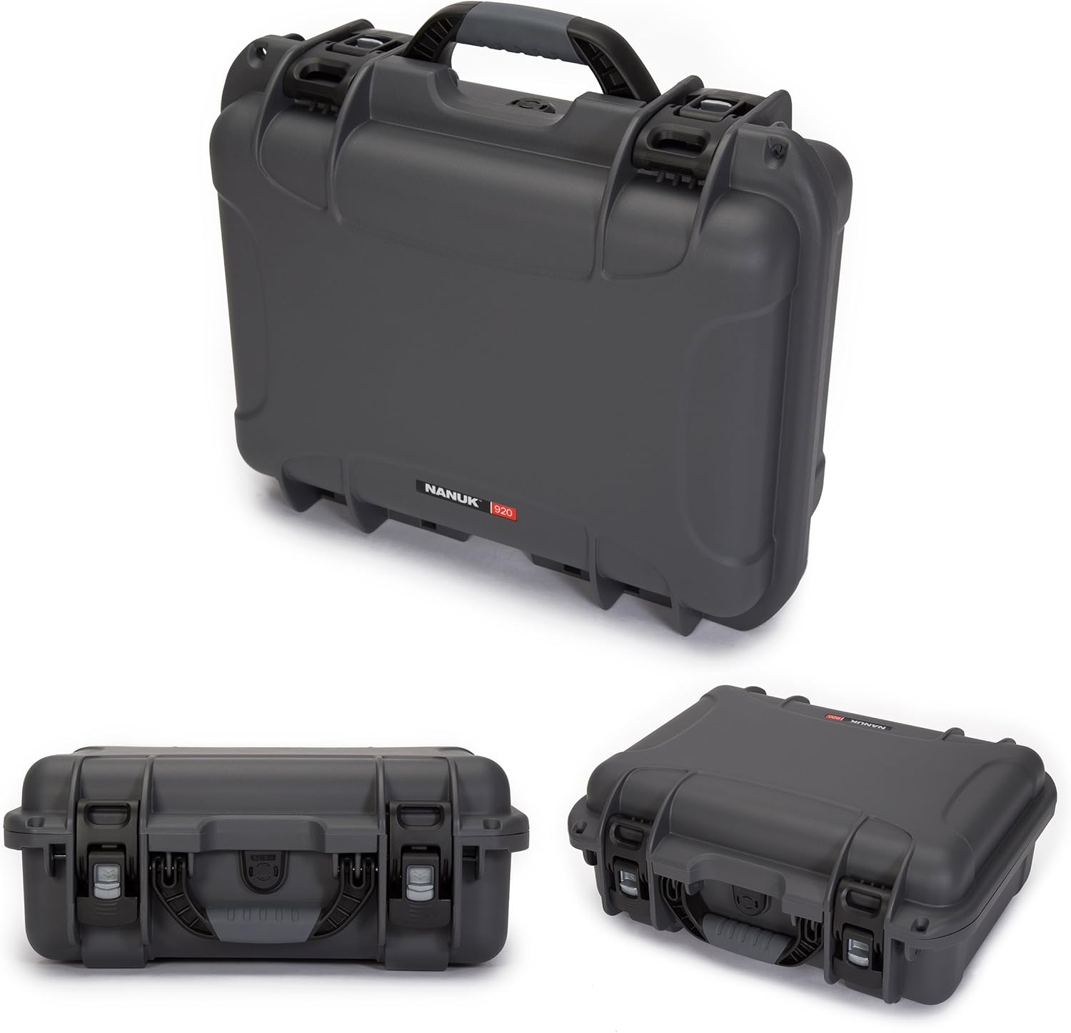 Nanuk Medium Series 920 Lightweight NK-7 Resin Waterproof Hard Case with Lid Organizer and Padded Dividers, Graphite-2