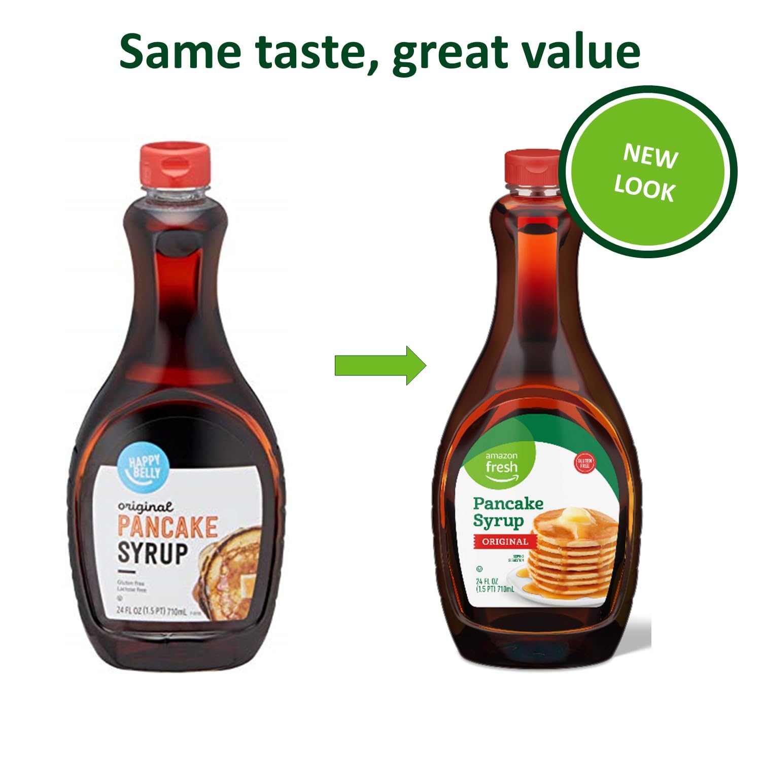 Amazon Fresh, Original Pancake Syrup, 24 fl oz (Previously Happy Belly, Packaging May Vary)-1