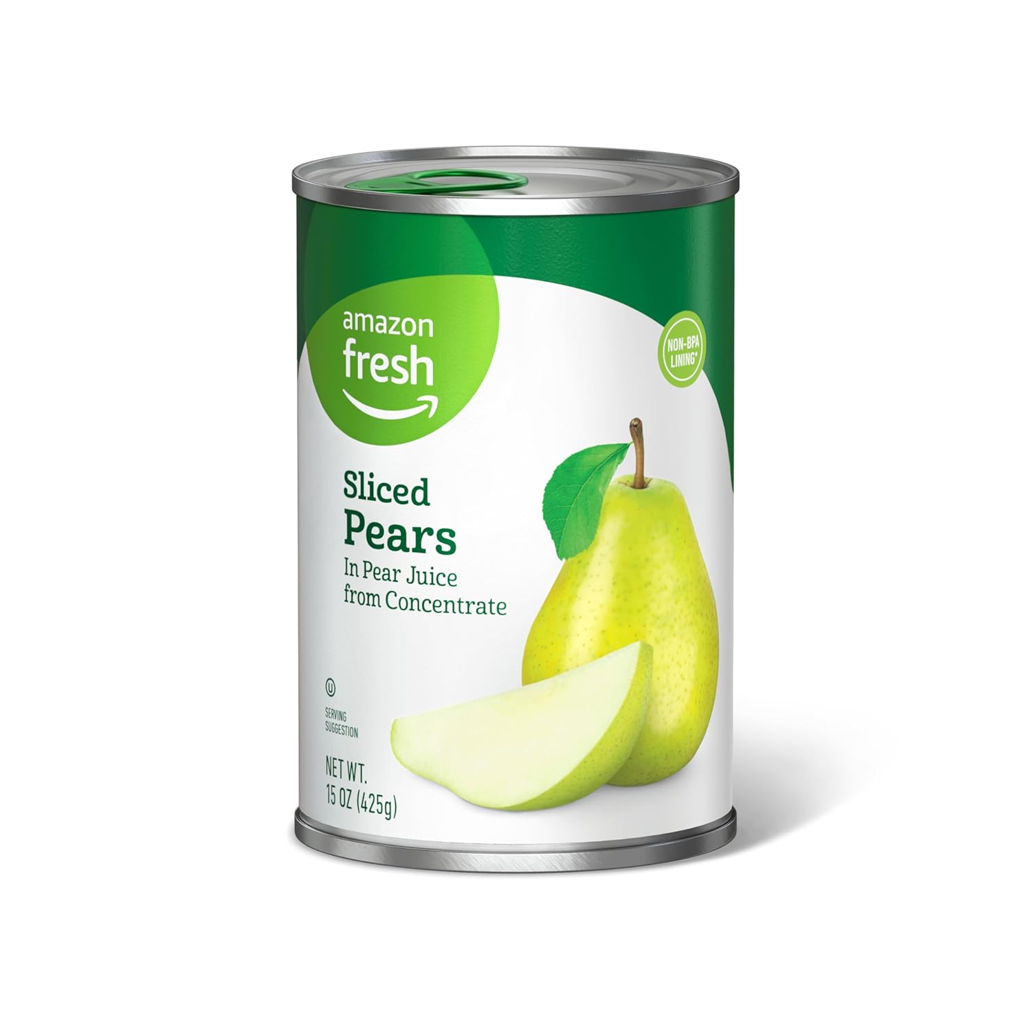 Amazon Fresh, Sliced Pears in Pear Juice from Concentrate, 15 Oz (Previously Happy Belly, Packaging May Vary)-0