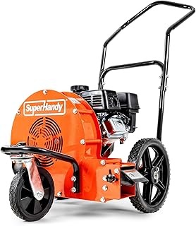 SuperHandy Walk Behind Leaf Blower, Wheeled Manual-Propelled, 7HP 209cc, 4 Stroke, Wind Force of 150 MPH / 1270 CFM at 3600RPM