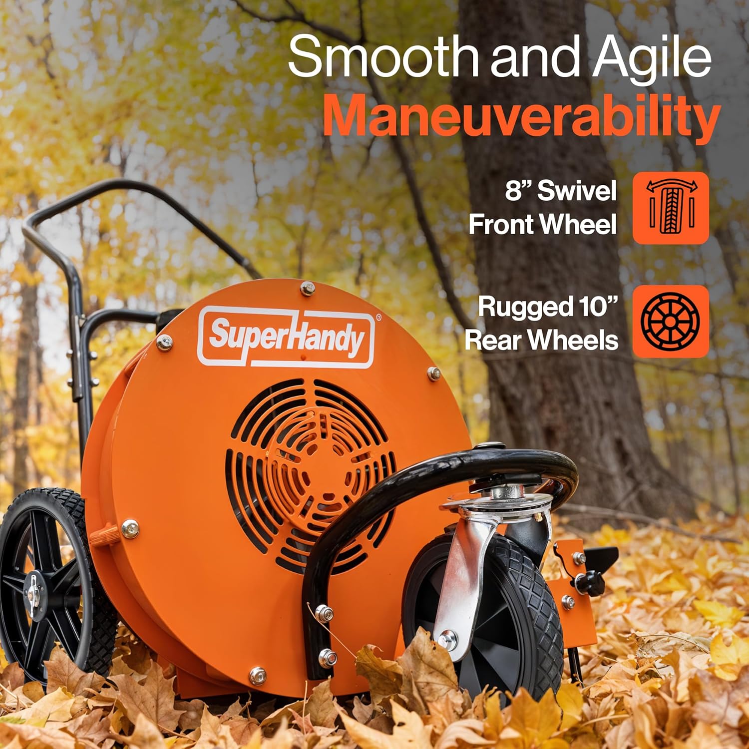 SuperHandy Walk Behind Leaf Blower, Wheeled Manual-Propelled, 7HP 209cc, 4 Stroke, Wind Force of 150 MPH / 1270 CFM at 3600RPM-5