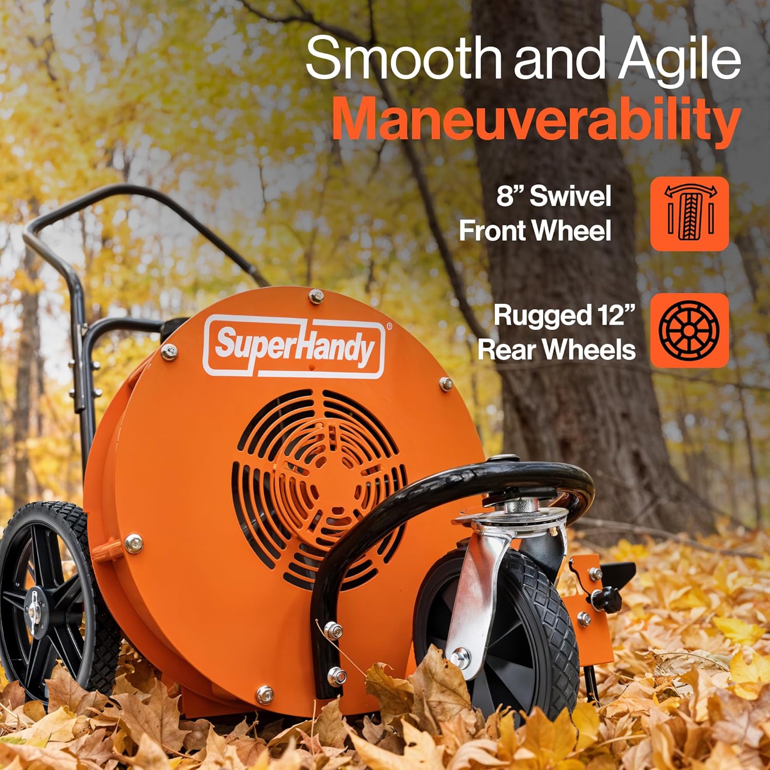 SuperHandy Walk Behind Leaf Blower, Wheeled Manual-Propelled, 7HP 209cc, 4 Stroke, Wind Force of 150 MPH / 1270 CFM at 3600RPM-6