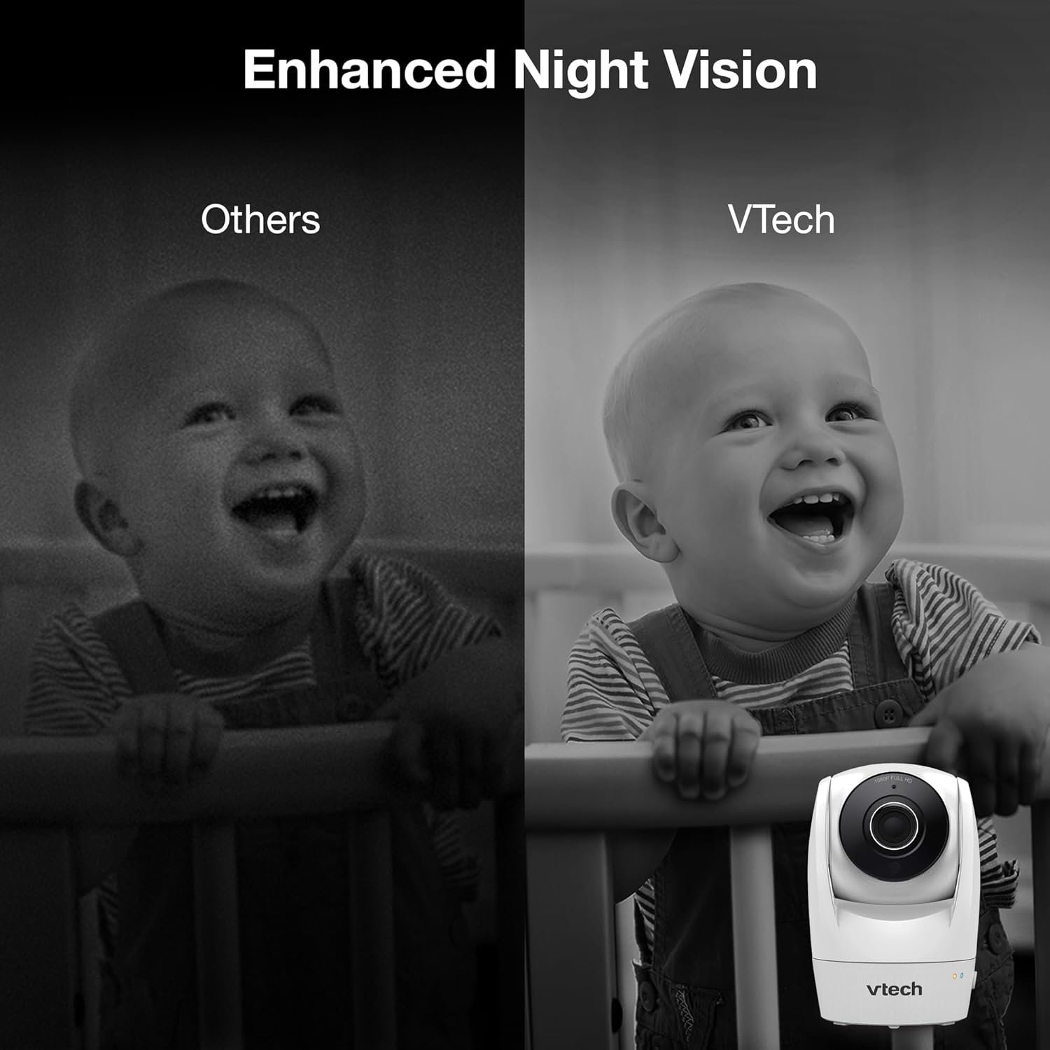 VTech Upgraded Smart WiFi Baby Monitor VM901, 5-inch 720p Display, 1080p Camera, HD NightVision, Fully Remote Pan Tilt Zoom, 2-Way Talk, Free Smart Phone App, Works with iOS, Android-7