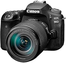 Canon DSLR Camera [EOS 90D] with 18-135 is USM Lens | Built-in Wi-Fi, Bluetooth, DIGIC 8 Image Processor, 4K Video, Dual Pixel CMOS AF, and 3.0 Inch Vari-Angle Touch LCD Screen, Black