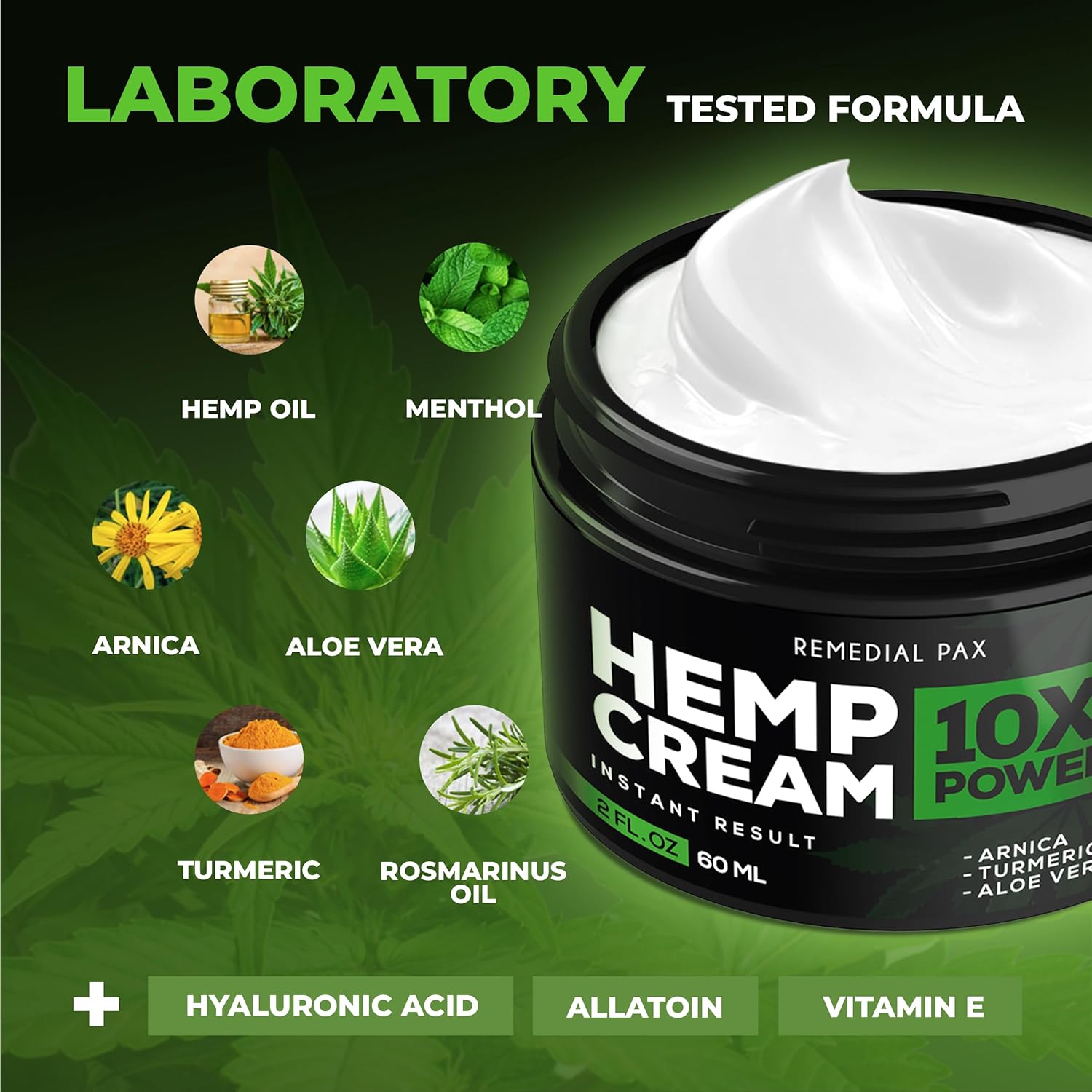 REMEDIAL PAX Instant Hеmp Cream – Soothes Discomfort in Muscles Joints Nerves Back Neck Knees Shoulders Hips– Maximum Joint Support – MSM Turmeric and Arnica – All-Natural Formula-4