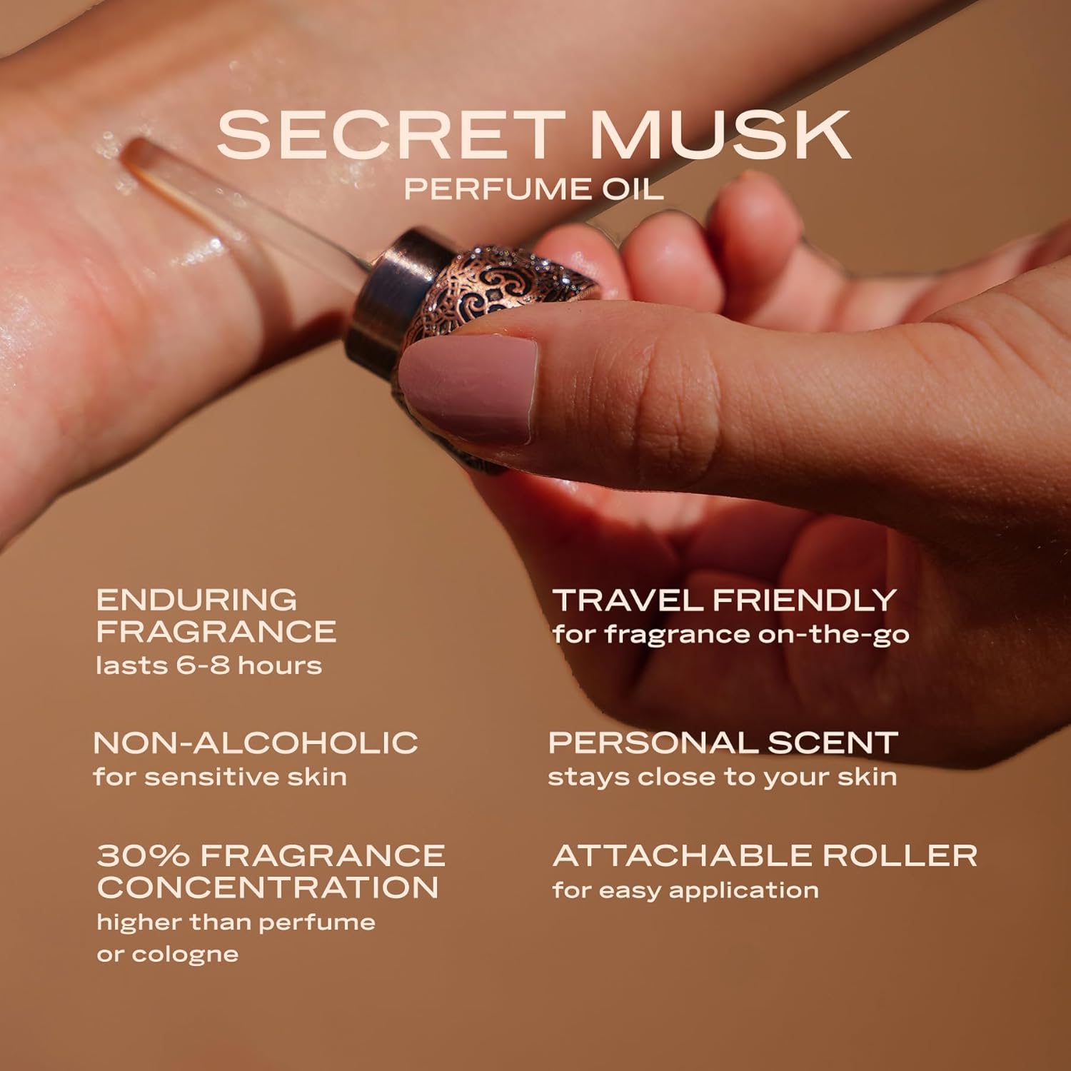 Swiss Arabian Secret Musk - Luxury Products From Dubai - Long Lasting, Addictive Personal Perfume Oil Fragrance - A Seductive Signature Aroma - 0.4 Oz-2