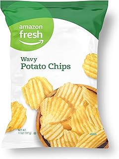 Amazon Fresh, Wavy Potato Chips, 11 Oz (Previously Happy Belly, Packaging May Vary)