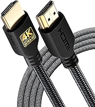 PowerBear 4K HDMI Cable 10 ft | High Speed Hdmi Cables, Braided Nylon & Gold Connectors, 4K @ 60Hz, Ultra HD, 2K, 1080P, ARC & CL3 Rated | for Laptop, Monitor, PS5, PS4, Xbox One, Fire TV, & More