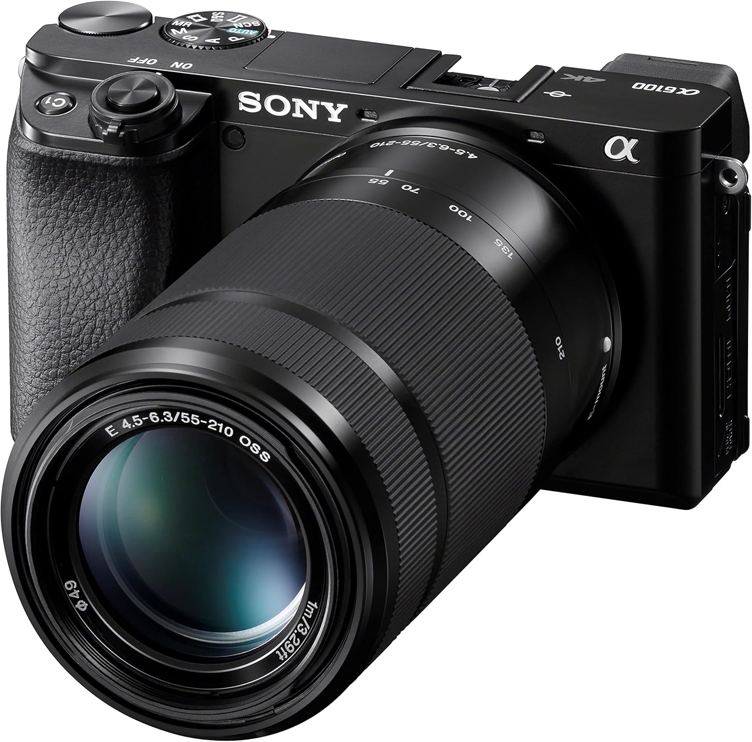 Sony Alpha A6100 Mirrorless Camera with 16-50mm and 55-210mm Zoom Lenses, ILCE6100Y/B, Black-0