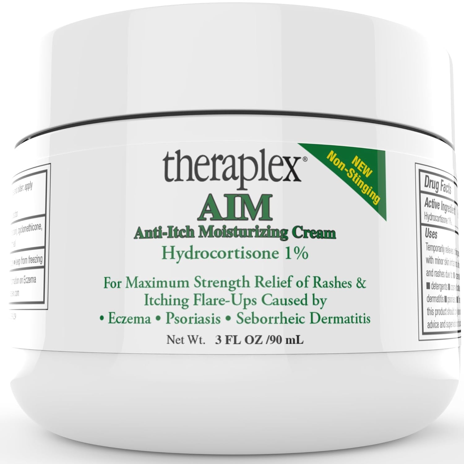 Theraplex AIM - Anti-Itch Moisturizing Cream (3 oz) - Non-stinging, Relieves Itching, Rashes, Flare Ups - Helps Repair & Restore the Skin's Natural Protective Barrier-0