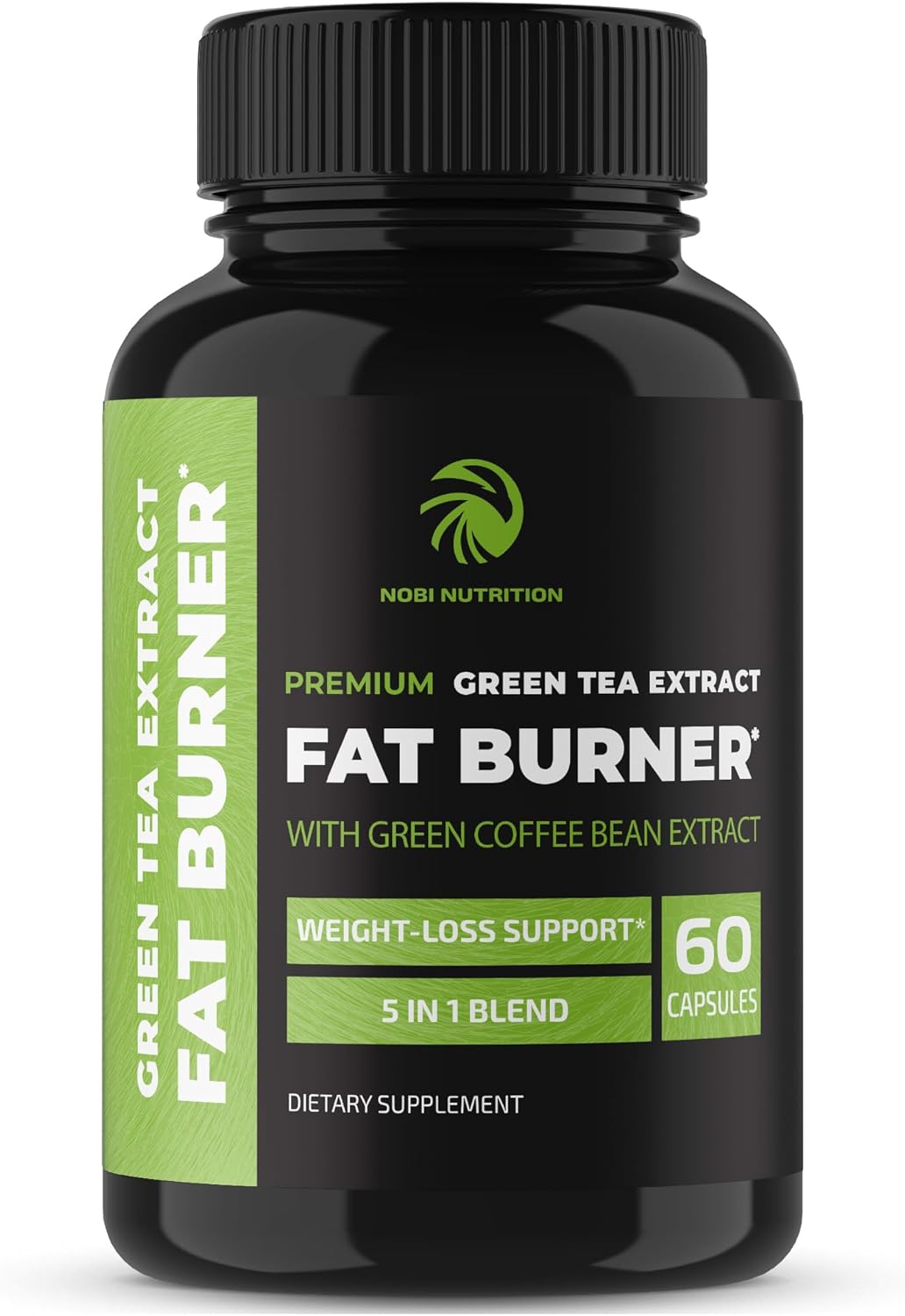 Green Tea Weight Loss Pills with Green Coffee Bean Extract | 45% EGCG | Belly Fat Burner, Metabolism Booster, & Appetite Suppressant for Women & Men | Vegan, Gluten-Free Supplement | 60 Capsules-0